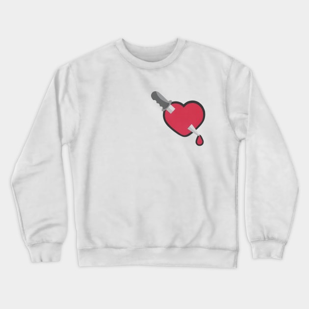 Cut My Heart Out Crewneck Sweatshirt by MinimalFun